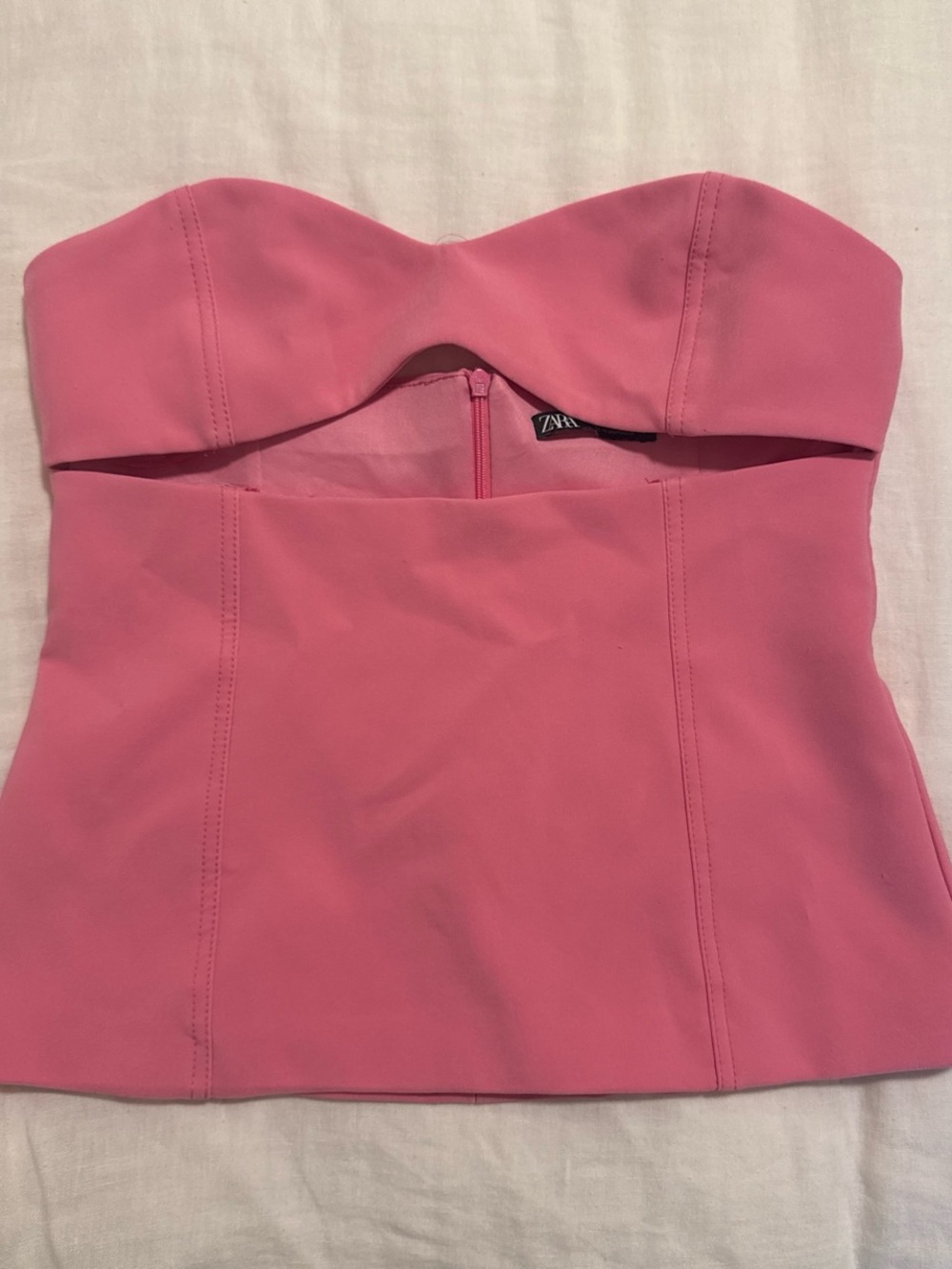 Zara Strapless Pink Bustier Top